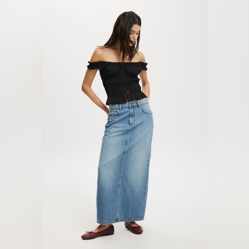 Cotton On - Blake Denim Maxi Skirt size 4